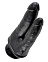 Анально-вагинальный фаллоимитатор King Cock Double Penetrator 11.4 см, черный
