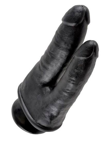 Анально-вагинальный фаллоимитатор King Cock Double Penetrator 11.4 см, черный