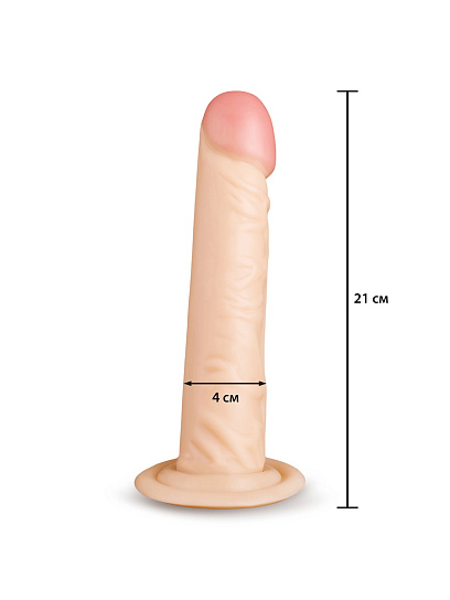 Реалистичный фаллос без мошонки Brazzers, 19 см