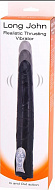 Пульсирующий вибратор Long John, черный, 20 см