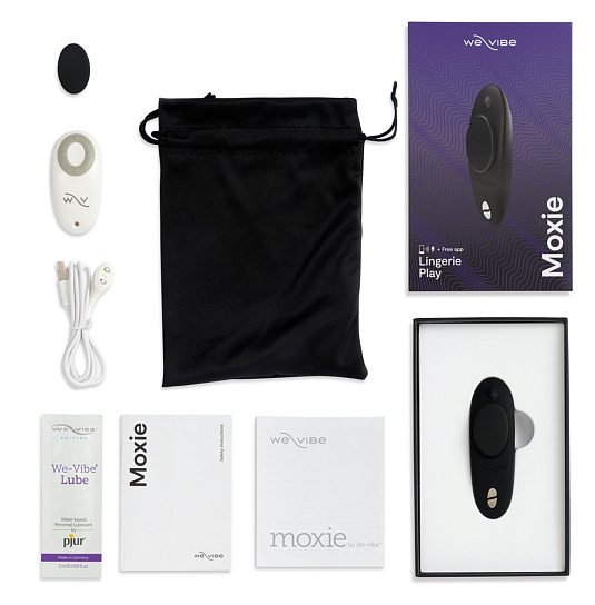 Клиторальный вибратор в трусики We-Vibe Moxie с пультом ДУ, черный