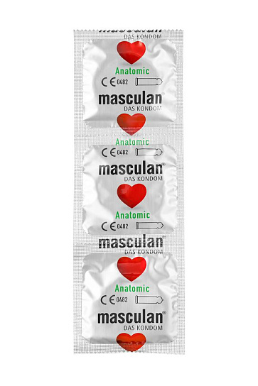 Презервативы Masculan Anatomic анатомические, 3 шт, розовые