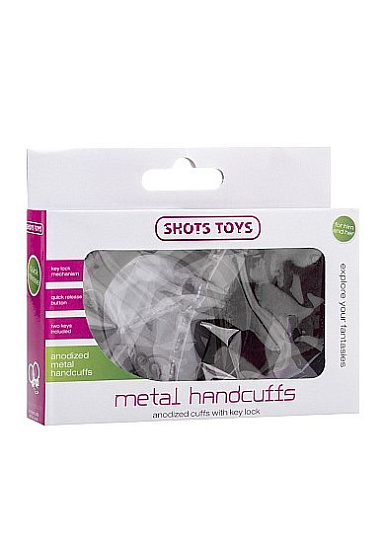 Металлические наручники SHOTS TOYS, черные