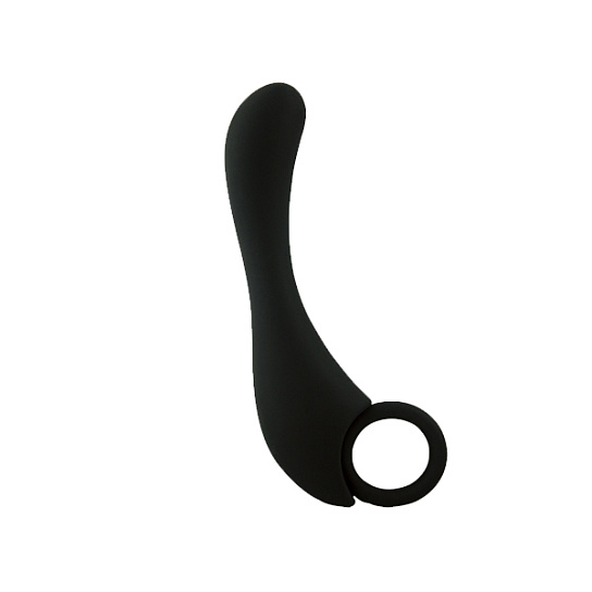 Стимулятор простаты Lover с удобным кольцом, черный