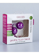 Латексные вагинальные шарики GEISHA TWIN, фиолетовые