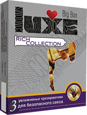 Латексный презерватив с тремя разными цветами Luxe Big Box Rich Collection