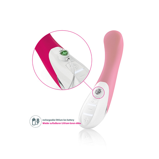 Силиконовый вибратор AL PUNTO с электростимуляцией, розовый