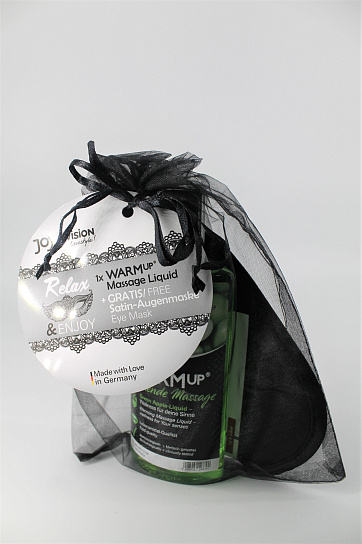 Съедобный массажный гель и маска на глаза WARMup яблоко, 150 мл