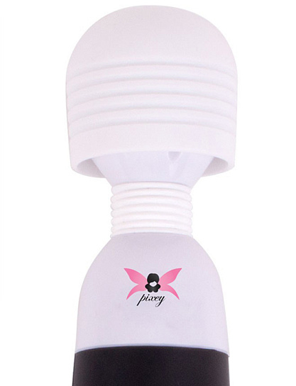 Вибромассажёр Pixey Wand Mini с силиконовой головкой, черный