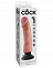 Большой реалистичный вибромассажер на присоске 9 Vibrating Cock, 20 см, бежевый
