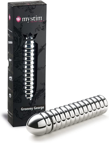 Рельефный фаллос для интенсивного электросекса GROOVEY GEORGE
