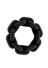 Силиконовое эрекционное кольцо SONO №5, черное