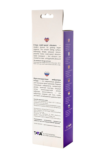 Нереалистичный вибратор ToyFa A-Toys, Фиолетовый
