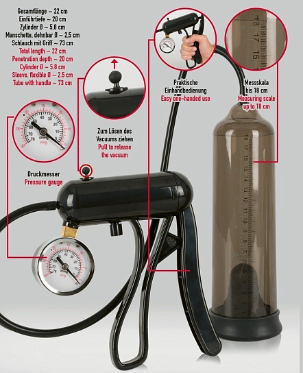 Помпа для пениса ОРИОН, 20 см