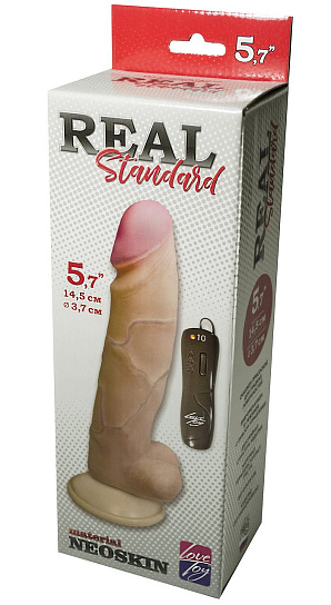 Реалистичный вибромассажёр с ярко-выраженной головкой 14,5 см