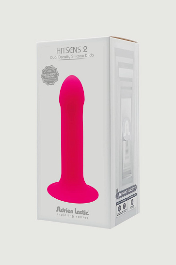 Фаллоимитатор на присоске с двойной плотностью Adrien Lastic HITSENS S04 17.5 см, розовый