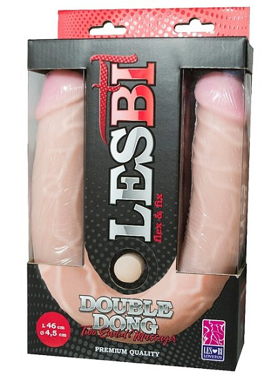 Фаллоимитатор FF Lesbi, телесный, 46 см
