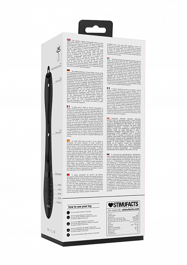 Вибромассажер кролик Nilo с функцией ротация 360 градусов, черный