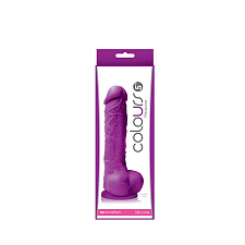 Фаллоимитатор Colours Pleasures на присоске, 13 см, фиолетовый