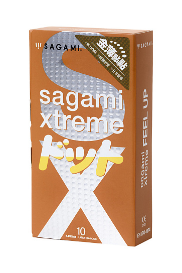 Японские латексные презервативы Sagami Xtreme Feel Up №10