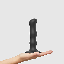 Анальная насадка для страпона Strap-on-me Dildo Geisha Ball 19 см, XL, черный