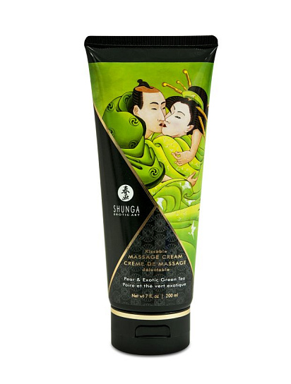 Съедобный гель Shunga Pear & Exotic Green Tea зеленый чай, 200 мл
