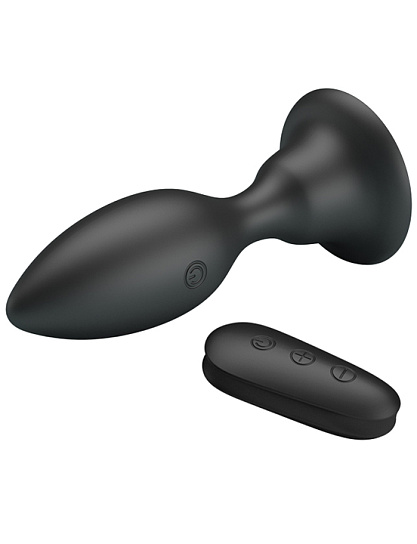 Анальный виброплаг с пультом на присоске Baile Mr.Play