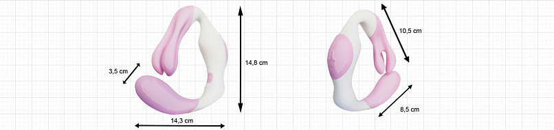 Клиторальный стимулятор O Venus, бело-розовый, 4,1 см