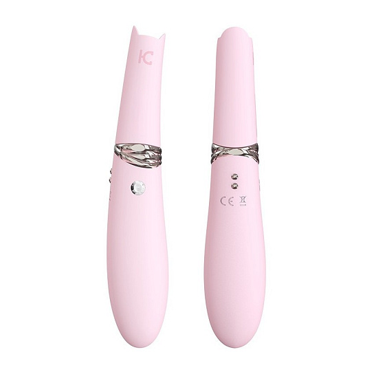 Вибратор с вакуумным стимулятором KisToy Miss CC, розовый