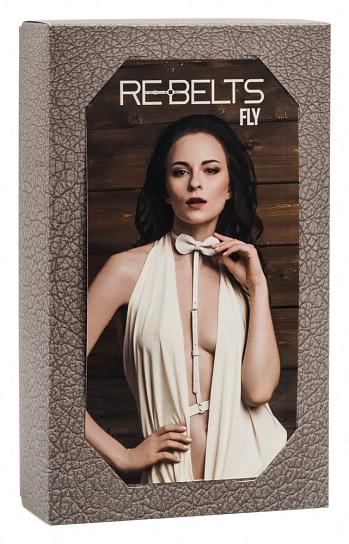 Кожаная портупея-чокер FLY с бабочкой