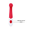 Розово-красный вибратор необычной формы с тупой головкой Charles