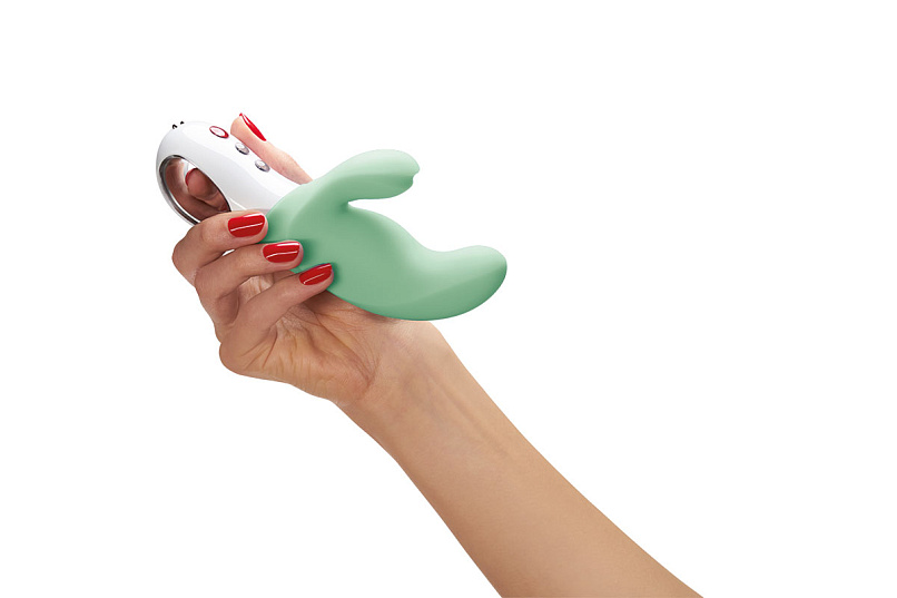 Мини-вибратор премиум класса Miss Bi, 17 см, фисташковый