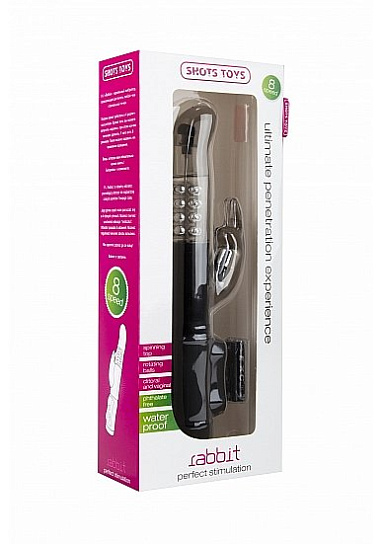 Вибратор с режимами вращения ствола RECHARGEABLE, черный