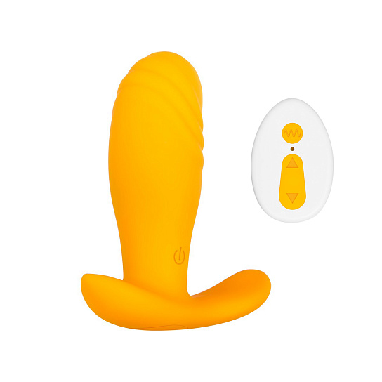 Яркий анальный вибростимулятор Evolved Creamsicle