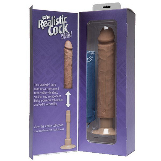 Насадка для страпона со съемным вибратором, 29 см