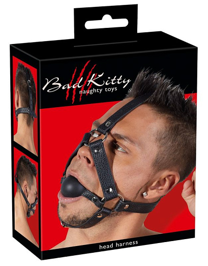 Кляп-намордник с фиксацией на голову Head Harness