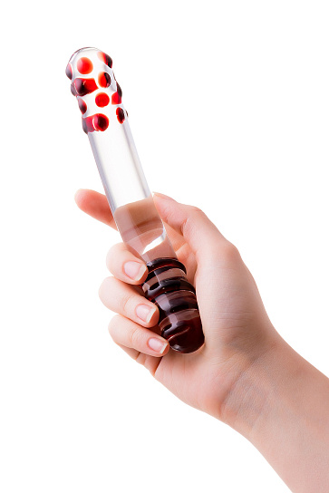 Двусторонний стеклянный фаллоимитатор, 19 см