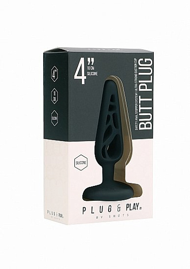 Пробка анальная HOLLOW№4 в форме конуса, из силикона