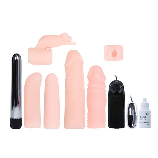 Набор различных насадок с вибромассажером