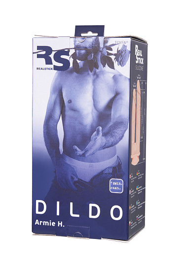Фаллоимитатор для двойного проникновения RealStick Silicone Armie H, 19 см