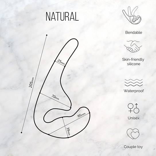 Безремневой страпон Lola Games Natural Seduction, черный