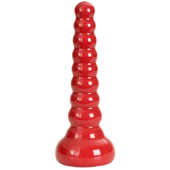 Анальный стимулятор ребристый Red Boy - Butt Plug, красный