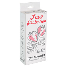 Пудра для игрушек Love Protection Клубника со сливками, 30 мл