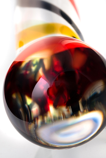 Радужный фаллоимитатор из стекла DILDO, 19 см