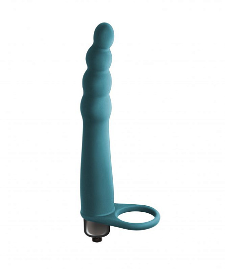 Вибронасадка для двойного проникновения Pure Passion Bramble, зеленая