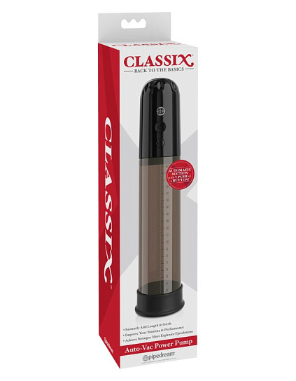 Вакуумная помпа Classix Auto-Vac автоматическая, 21 см, черная