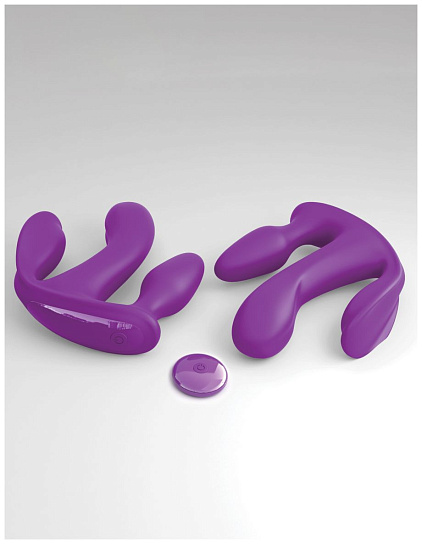 Вибростимулятор с тройным воздействием и пультом ДУ 3Some Total Ecstasy