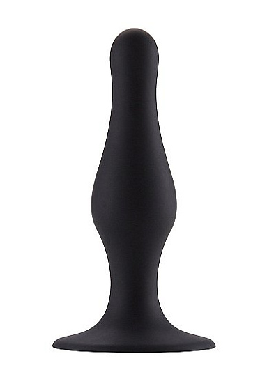Силиконовая анальная пробка без швов, черная