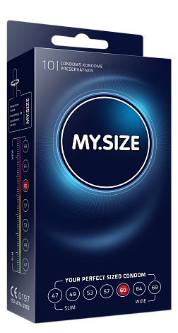 Латексные презервативы My Size со смазкой на силиконовой основе №60 60*193 мм