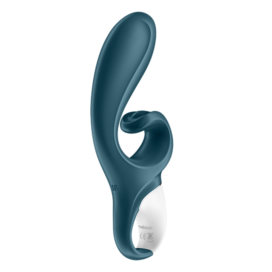 Вибратор-кролик с ультра-гибким отростком Satisfyer Hug me, серо-голубой